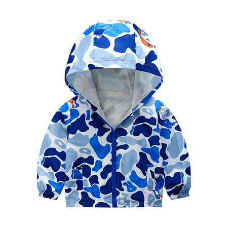 

Kids Cute Coat Baby Boys Girls Long Sleeve Dinosaur Spring Fall Winter Outwear Toddler Zip-up Hooded Thin Jacket Clothes 1-5 Y
