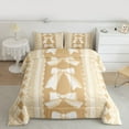 thumbnail image 3 of Homewish Cute Bowtie Ribbon Bedding Comforter Set,Princess Bow Knot Twin Comforter Sets,Beige Brown Bedding Set For Girls Kids,Ultra Soft Home Decor Reversible,2pcs, 3 of 9