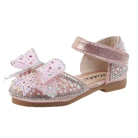 

TOYFUNNY Girls Princess Sandals Toddler Infant Kids Baby Bowknot Crystal Sweet Shoes