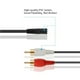 thumbnail image 2 of Adaptador divisor de audio estéreo de 2 conectores hembra de 3,5 mm a 2 conectores hembra con cable auxiliar de audio estéreo de 2 conectores., 2 of 8
