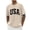 Khaki, variant on Mens Crewneck Spandex Tops Sport Gym Brunch Jogger Blouse for Mens Short Sleeve Graphic Fall Summer Shirts 2026 Clothing Trendy Country Concert Y2K XXL