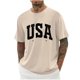 thumbnail image 1 of Camisas de Manga Larga para Hombres Imprimir Cuello Redondo Manga Corta Blusa Algodón Lino Poliéster, Camisa de Moda Casual para Hombres, 1 of 3