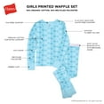 thumbnail image 2 of Hanes Girls Waffle Thermal Underwear 2 Piece Set, Sizes XS-L, 2 of 2