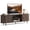 Walnut, variant on Costway TV Stand for 80” TVs with Fluted Sliding Doors & Open Shelves for Living Room Walnut