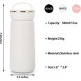 thumbnail image 2 of Botella de agua con aislamiento al vacío, taza de acero inoxidable, taza de viaje, taza de café (1 Uds. Blanco) TUNC Sencillez, 2 of 5