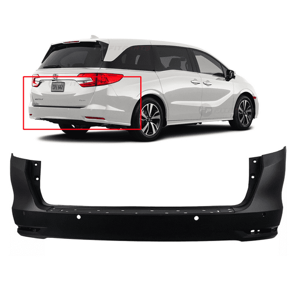 DCP Rear Bumper Cover For 2018-2024 Honda Odyssey Primed HO1100304