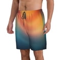 thumbnail image 2 of Logiee yellow orange and teal Print Mens Swim Trunks Quick Dry Board Shorts,Breathable Hawaii Beach Shorts Swimwear Bathing Suits-Small, 2 of 6