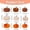 H, variant on Clearance Sale! Velvet Pumpkin Set of 4, 6cm Fall Artificial Pumpkins in Brown, Farmhouse Table Centerpiece for Thanksgiving Halloween Decor