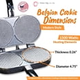thumbnail image 4 of Palmer Plancha Eléctrica para Galletas Belgas - Delgada 1110 - Hecha en EE. UU., 4 of 5