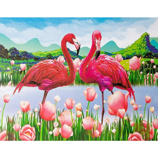 Diamond Painting (DE6644) Flamenco Full round Rhinestone Wall 50x70cm FLhrweasw Nuevo