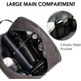thumbnail image 3 of Large Toiletry Bag for Men, Travel Toiletries Shaving Bag, Water Resistant Hanging Organizer Dopp Kit, Travel Accessories Bag for Business Trip, Gym, Men's Gift(Grey), 3 of 10