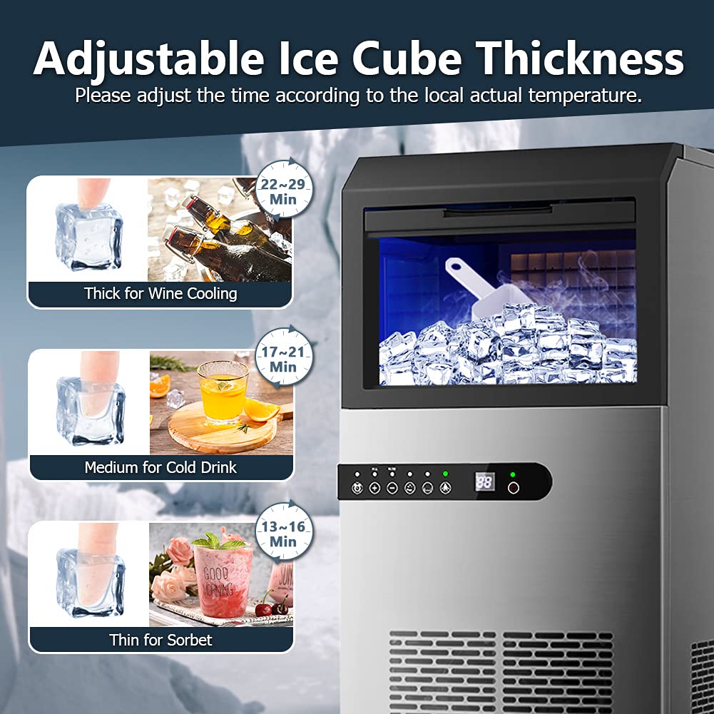  Electactic Ice Maker, Commercial Ice Machine,100Lbs