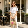 thumbnail image 5 of Motivational Gifts Breast Cancer Tote Bag For Women, Reusable Grocery Shoulder Bag Linen Tote Bags Handbag for Work Beach Travel Gym, Cancer Care Gifts for Women Teacher Friends, 5 of 6