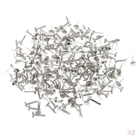 400 Pieces Metal Brads Paper Fasteners Fixation