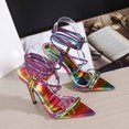 thumbnail image 2 of Vedolay High Heels For Prom Wedge High Heels for Women Casual Summer Square Open Toe Wedge High Shoes,A 8.5, 2 of 5