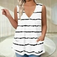 thumbnail image 5 of GIPQJK Tank Top for Women Summer Deep V Neck Sleeveless Shirt Plus Size Floral Print Tees Blouses with Pockets,White 3XL, 5 of 5