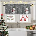 thumbnail image 2 of Rdsfhsp Window Valance Rod Pocket Short Curtain Panels Winter Snowflake Snowman Kitchen Valances Curtains, Merry Christmas Window Treatments Drapes for Living Room Bedroom Decor, 2 of 5
