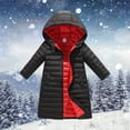 thumbnail image 2 of Ruyang Kids Winter Reversible Parka Coat Boys Girls Long Quilted Puffer Jacket Lightweight Padded Warm Hooded Down Outwear, 2 of 8