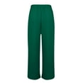 thumbnail image 5 of Fartey Novelty Side Split Button Wide Leg Pants for Women Casual Comfy Breathable Cotton Linen Pants Summer Solid Color Drawstring Elastic Waist Palazzo Trousers with Pockets, 5 of 7
