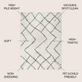 thumbnail image 3 of JONATHAN Y LONDON SHAG 5 x 8 Area Rug, Inca Moroccan Diamond - Beige/Dark Gray, SHG101A-5, 3 of 9
