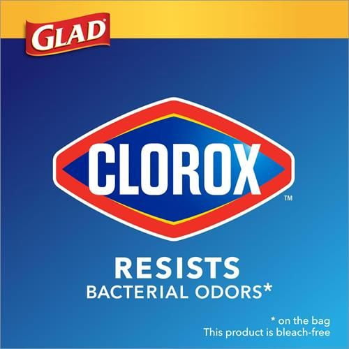 Glad Small Drawstring Trash Bags With Clorox, 4 Gal, Lemon Fresh Bleach, 34 Ct - Pack of 2