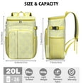 thumbnail image 3 of Lemon Lovers Backpack Cooler, Yellow Fruit Print Insulated Bag for Outdoor Adventures and Travel, 3 of 6