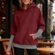 thumbnail image 2 of RKSTN Hoodies for Women Oversized Cuff Stripe Splicing Fake Two Pieces Hooded Sweatshirts Top Womens Casual Plus Size Loose Fits Comfy Hood Sweatshirts with Pockets Fall Spring Clothes, 2 of 10