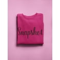 thumbnail image 3 of Snapshot Calligraphy Design Sweatshirt Women -Image by Shutterstock, Female Medium, 3 of 4