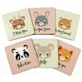 thumbnail image 1 of Inkdotpot Set of 6 Drink Coasters Easy Clean 4-inch SquareCoastersCork Base-Reusable- Baby Animals, 1 of 8