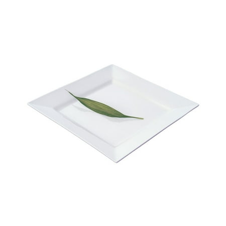 Wood 12 Inch Square Plate - Culinaire Ceramics White 12 Inch Ceramic Square Plate