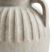 Better Homes & Gardens Three Handled Ceramic Vase, Ivory, 10 in