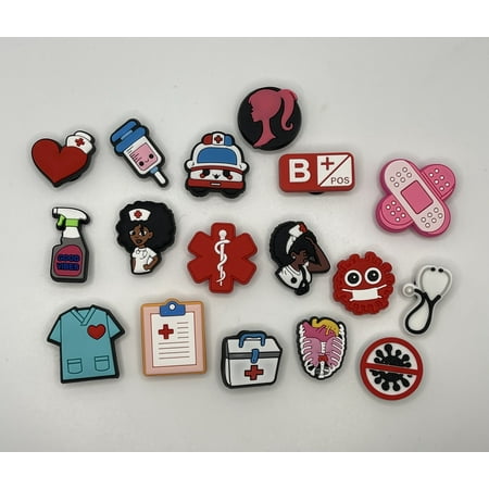 

Shoe Charms Shoe Accessories 17pcs Nurse Shoe Charms / Shoes Decorations 17 Pcs