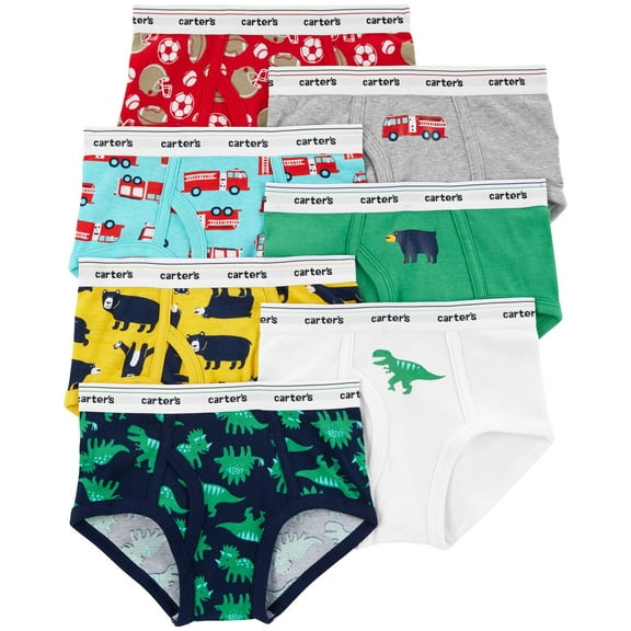 Carter's Little Boys' 7 Pack Briefs, Mixed, Size 2/3 Kids
