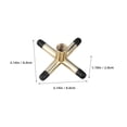 thumbnail image 2 of TABLZONE 4Pcs Portable Golden Pool Cue Bridge Head for Accurate Positioning and Comfortable Grip, 2 of 8