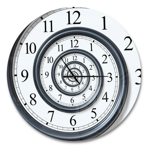 Designart 'Time Spiral Analog Wall ' Modern wall clock