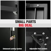 WORKPRO 37x31.5x15.75 Small Metal Garage Storage Cabinet with Locking Doors and 3 Adjustable Shelves, for Tools, Office, Home, Shops, Black