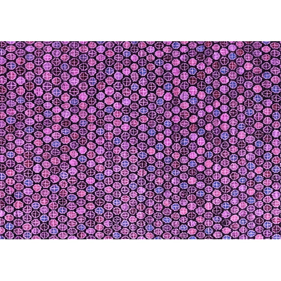 Ahgly Company Indoor Rectangle Abstract Purple Modern Area Rugs, 2' x 4'