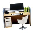 thumbnail image 3 of lionlar Dollhouse Decor 1: 12 Mini Computer Desk Model Realistic Miniature Ornaments Set B, 3 of 9