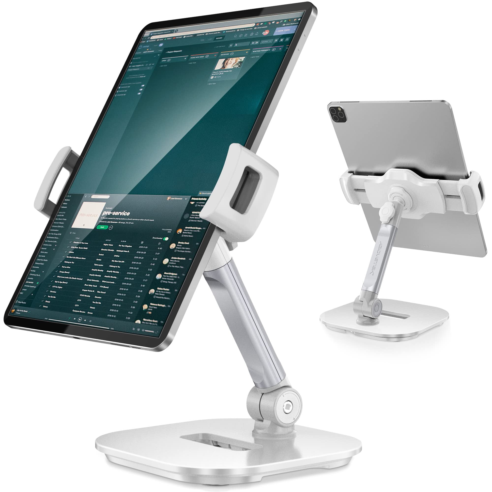 Desktop Tablet iPad Stands, AboveTEK 360° Swivel Tablet & Phone Desk