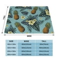 thumbnail image 4 of XMXT Flannel Throw Blanket for Couch, Vintage Pineapple Florals Bed Sofa Decor Blankets for Home Bedroom, 50 x 40 inches, 4 of 9
