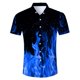 thumbnail image 4 of Camisas de playa con botones para hombre, camisetas hawaianas con estampado 3D novedoso de fuego, camisetas para hombre, camisetas divertidas de manga corta para vacaciones de verano, 4 of 4