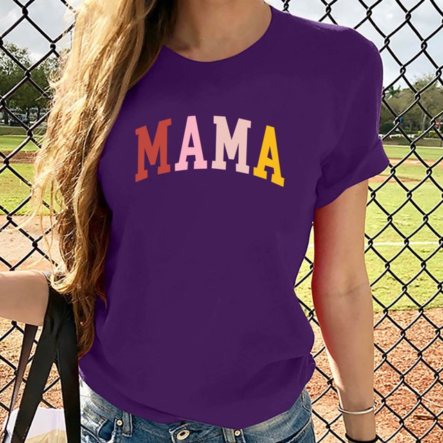 Fiudx Ofertas Del Día Moda Mujer Casua Impresión Jersey Manga Corta Camiseta Tops Blusa