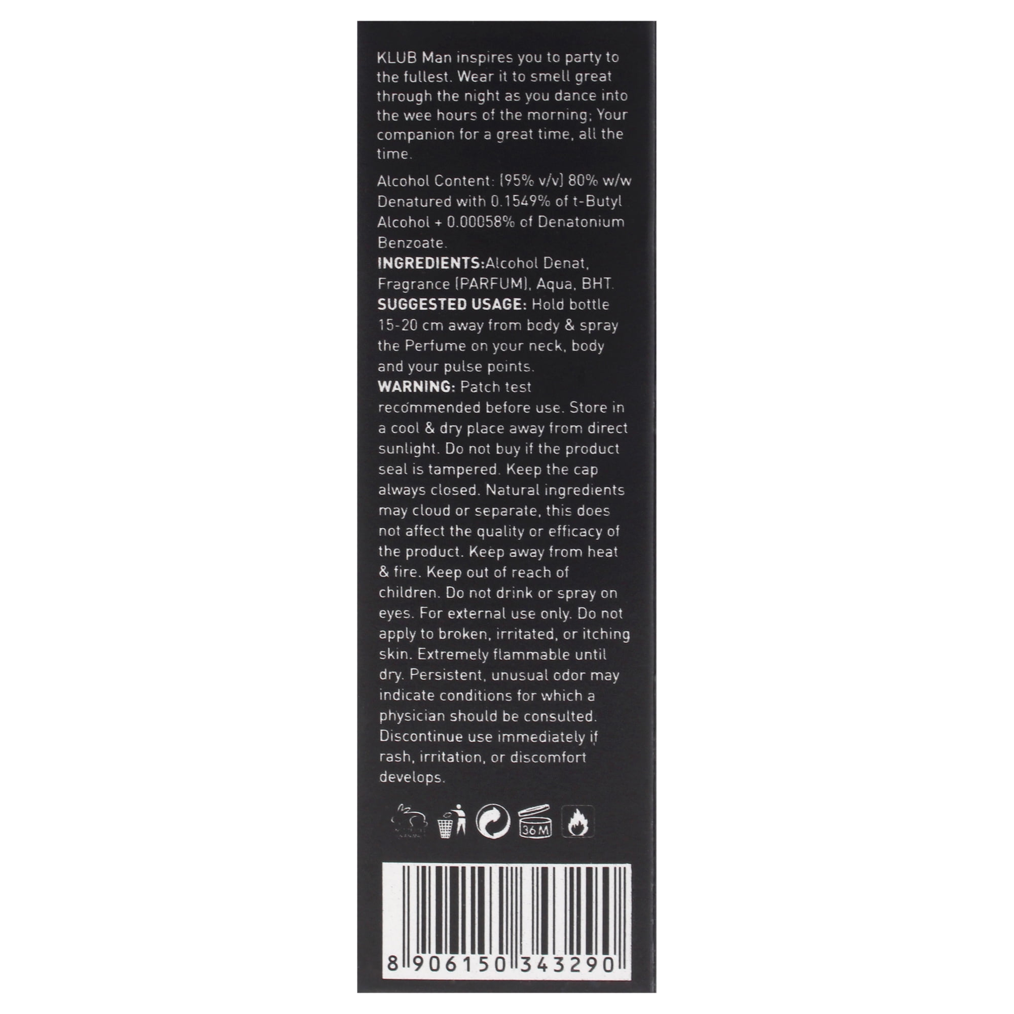 BELLAVITA KLUB Man, Cologne for Men, 3.38 oz EDP Spray