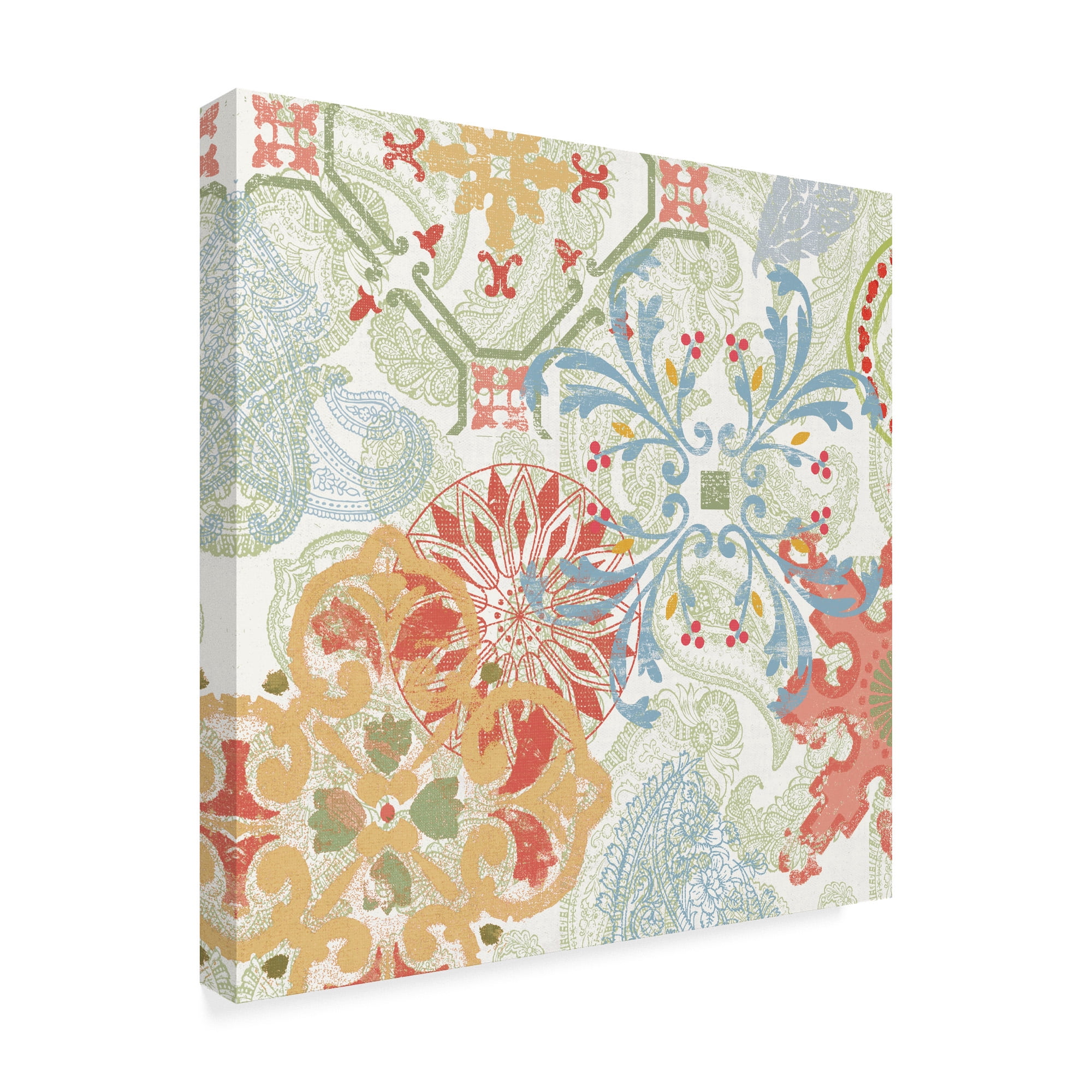 Trademark Fine Art 'Crimson Stamps II Spring' Canvas Art by Pela Studio