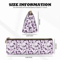 thumbnail image 4 of Xecao Violets Flowers Print Leather Pencil Case -Stationery Bag Pen Holder for Work & Office, 4 of 5