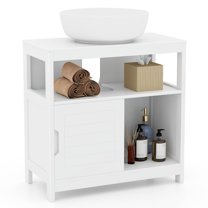 UBesGoo Pedestal Under Sink Storage Bathroom Vanity Cabinet Space Saver ...