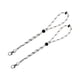 thumbnail image 3 of 2 correas para guantes de esquí, correas para guantes de invierno, portátiles para actividades invernales, cordón de sujeción, conector ajustable. Blanco 25cm, 3 of 8