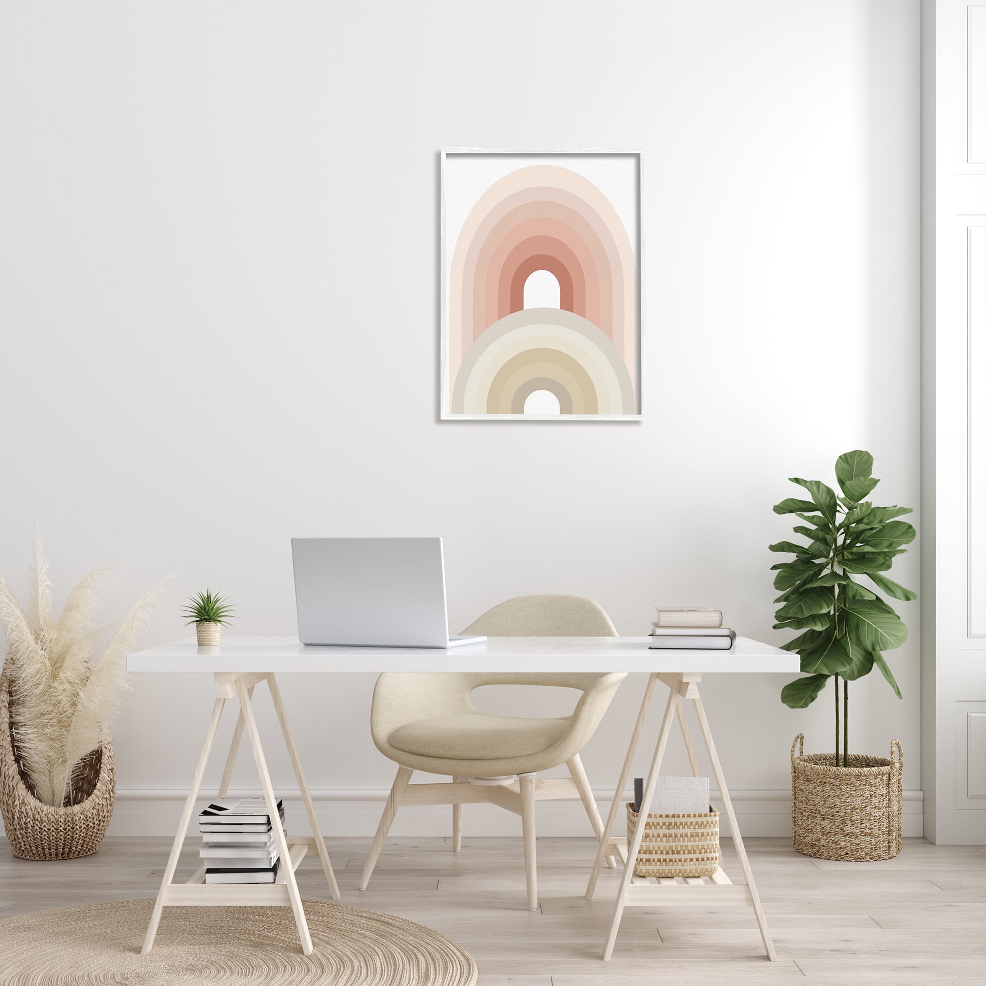 Stupell Home Décor Industries Big Little Rainbow Desert Terracotta Palette Beige Blush, 24 x 30, Designed by Ros Ruseva