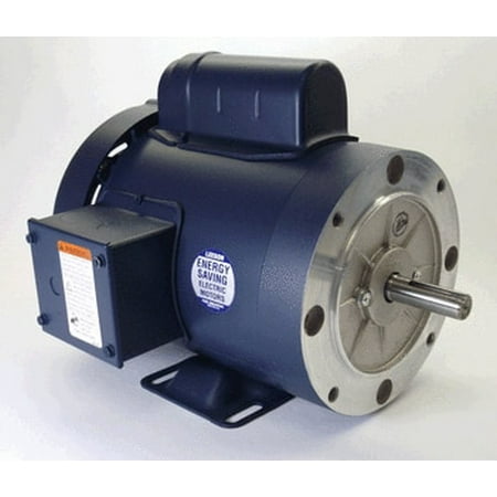 0.5 Hp Electric Motor 1.5 hp 3450 RPM 56C Frame TEFC C-Face- Rigid Base 115/208-230V Leeson Electric Motor # 115024 ()