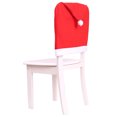thumbnail image 2 of Funda para silla navideña con diseño de Papá Noel, gorro de Papá Noel para decoración navideña, vacaciones, 2 of 4